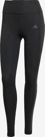 ADIDAS PERFORMANCESkinny Sportske hlače 'Optime' - crna boja: prednji dio