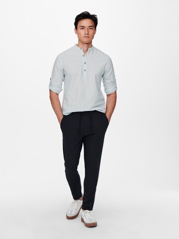 Only & Sons Slim fit Skjorta 'Caiden' i blå