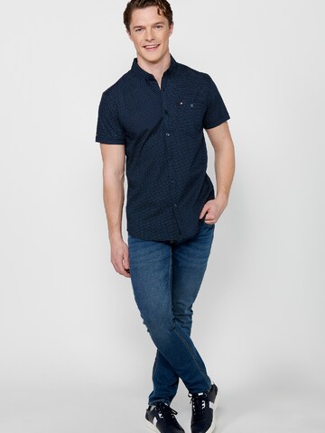 KOROSHI - Ajuste regular Camisa en azul