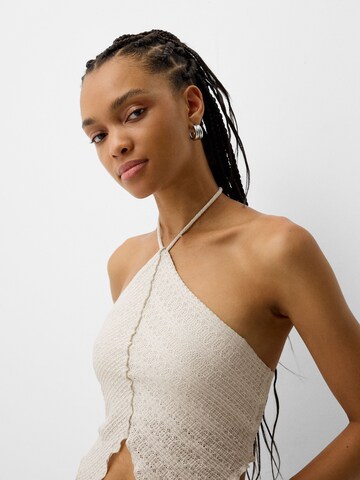 Tops en tricot Bershka en blanc