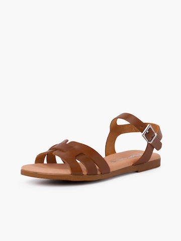 Sandales Pisamonas en marron : devant