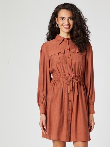 Guido Maria Kretschmer Women Shirt Dress 'Maria' in Brown: front