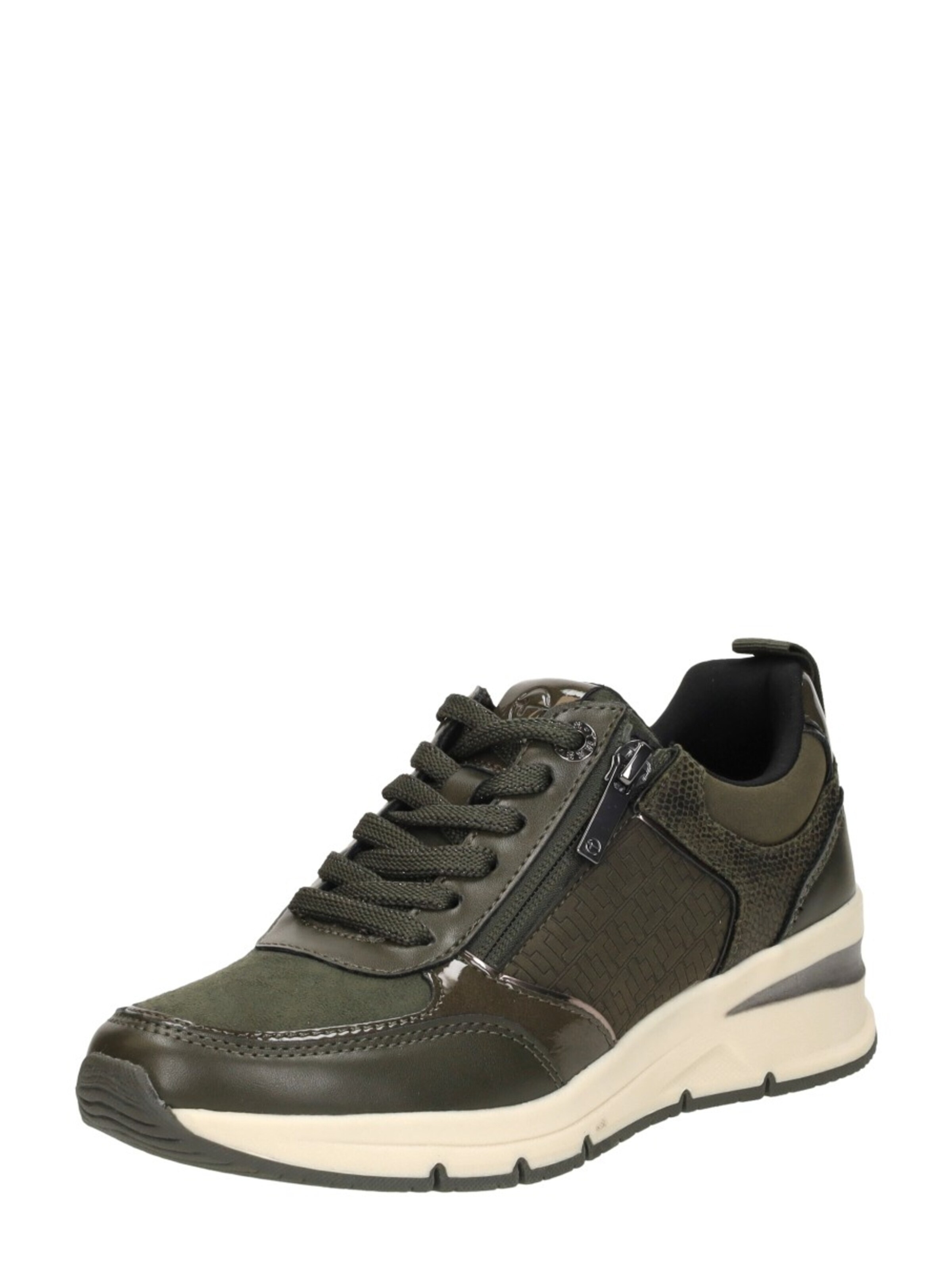 Baskets basses 'Laag' Tamaris en vert : devant