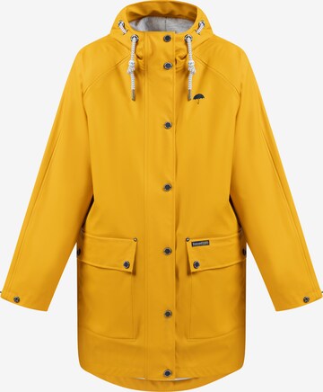 Manteau fonctionnel Schmuddelwedda en jaune : devant