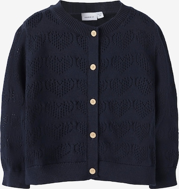 NAME IT Gebreid vest in Blauw: voorkant