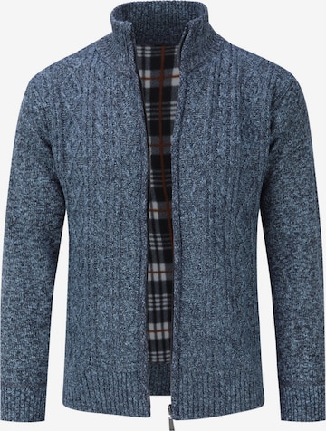 YOUTHUP Strickjacke 'Wertigkeit' in Blau: Vorderseite