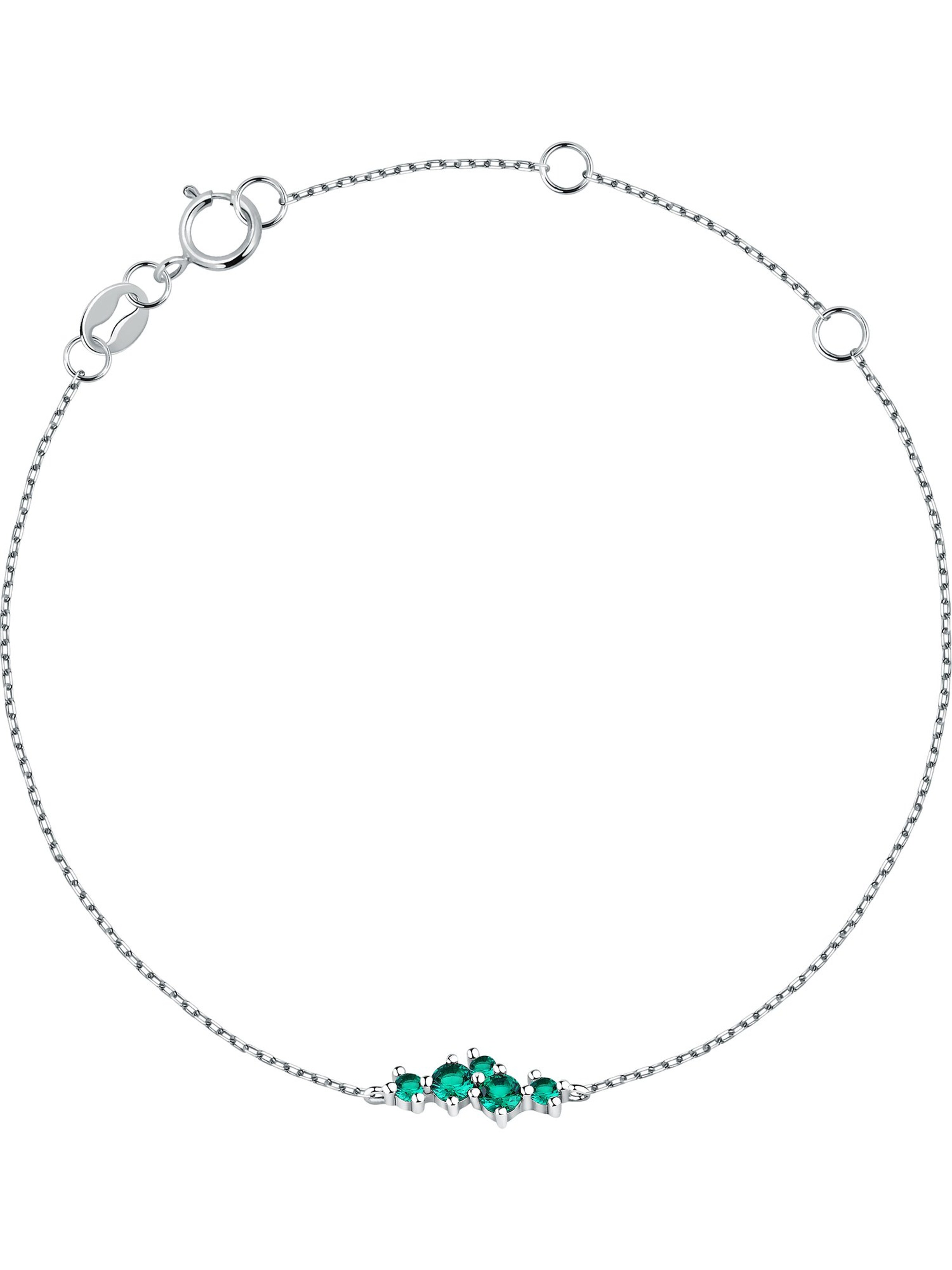 Live Diamond Armband in Silber: Vorderseite