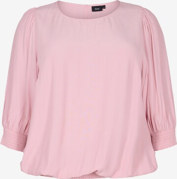 Zizzi - Blusa 'Blach' en rosa: frente