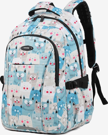 Sac à dos Aoking en bleu : devant