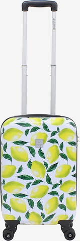 Saxoline Suitcase 'Lemon' in White: front