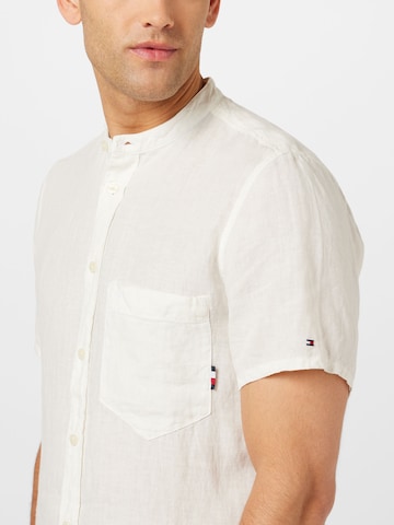 TOMMY HILFIGER Regular fit Button Up Shirt 'MANDARIN' in White