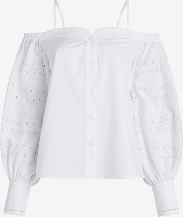 Karl Lagerfeld Blouse in Wit: voorkant