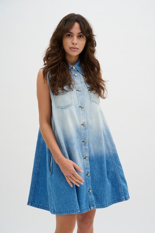 My Essential Wardrobe Shirt Dress 'Malo' in Blue: front