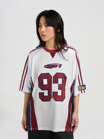 T-shirt 'Respect The Game' AND1 en blanc : devant