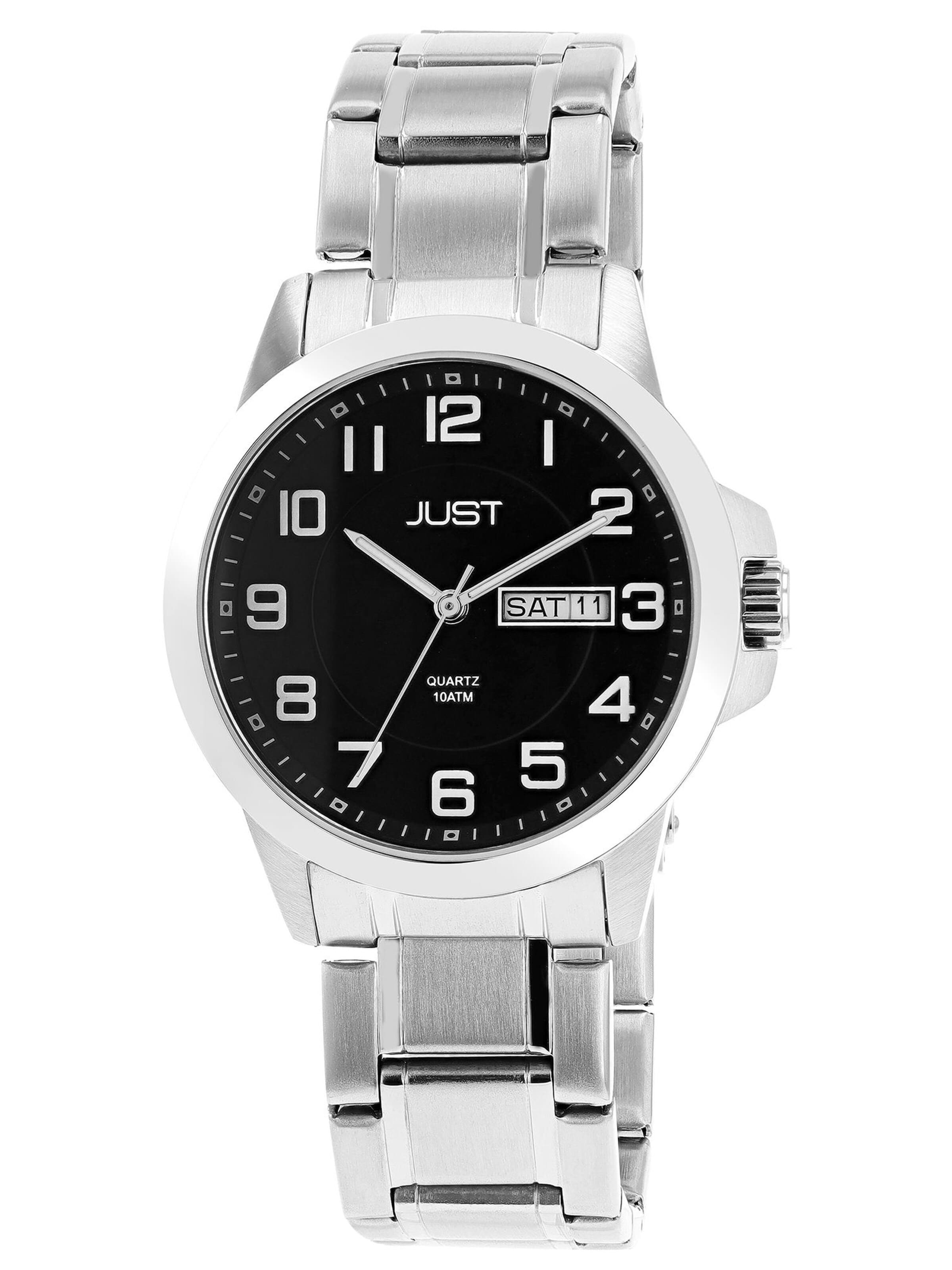 JUST Analog Watch 'Anakin, Datumsanzeige' in Silver