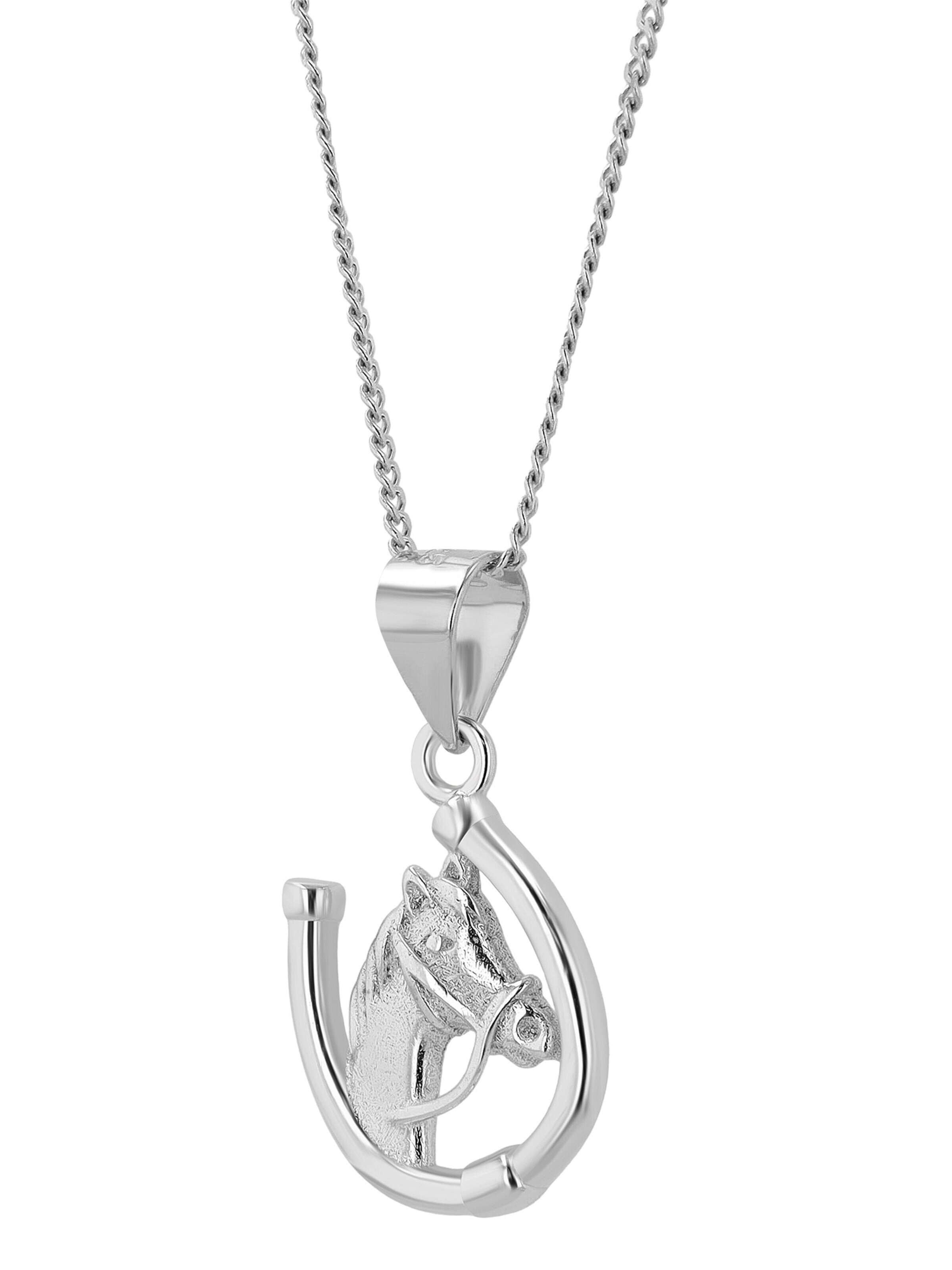 Akzent Pendant '"Misa" aus 925 Sterlingsilber, rhodiniert, langlebig' in Silver: front