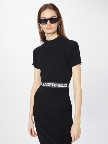 Rochie tricotat de la Karl Lagerfeld pe negru