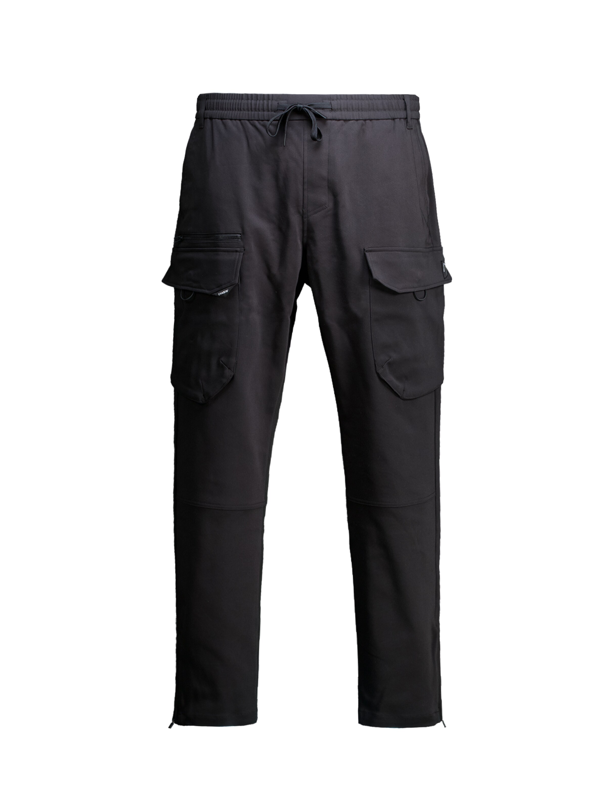 CHASIN' Regular Cargo trousers 'Rift Flow' in Black: front