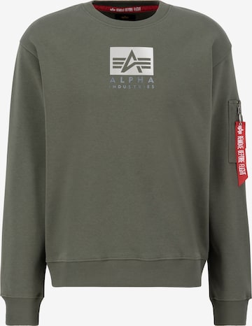 žalia ALPHA INDUSTRIES Megztinis be užsegimo: priekis