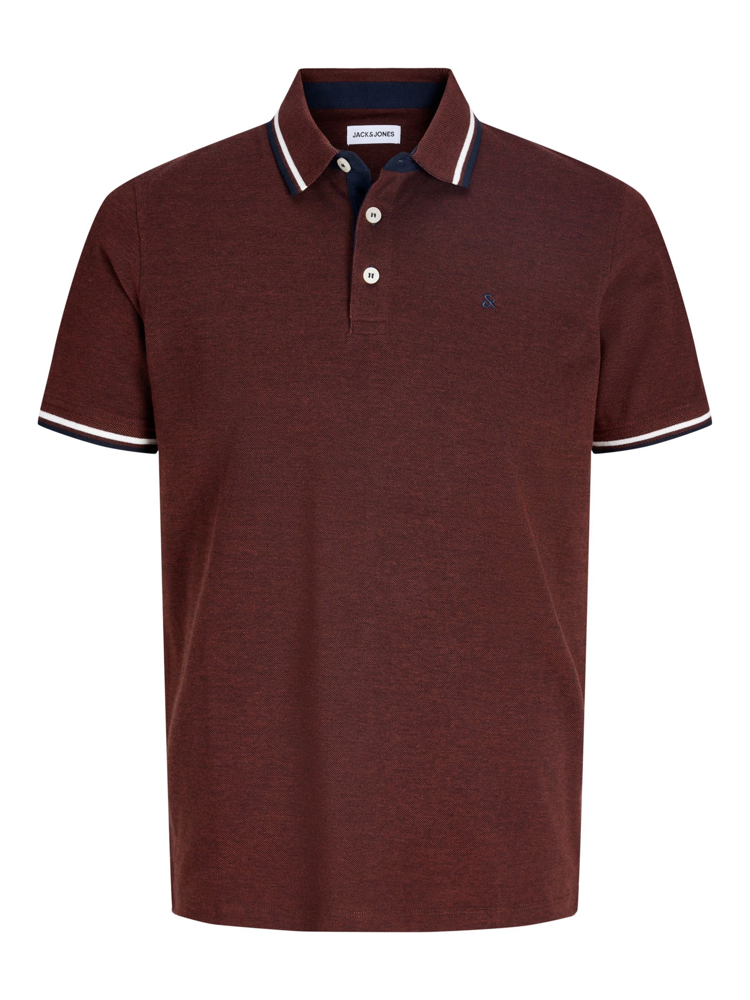 JACK & JONES T-Shirt 'JJPaulos' en L en rouge foncé, Vue avec produit