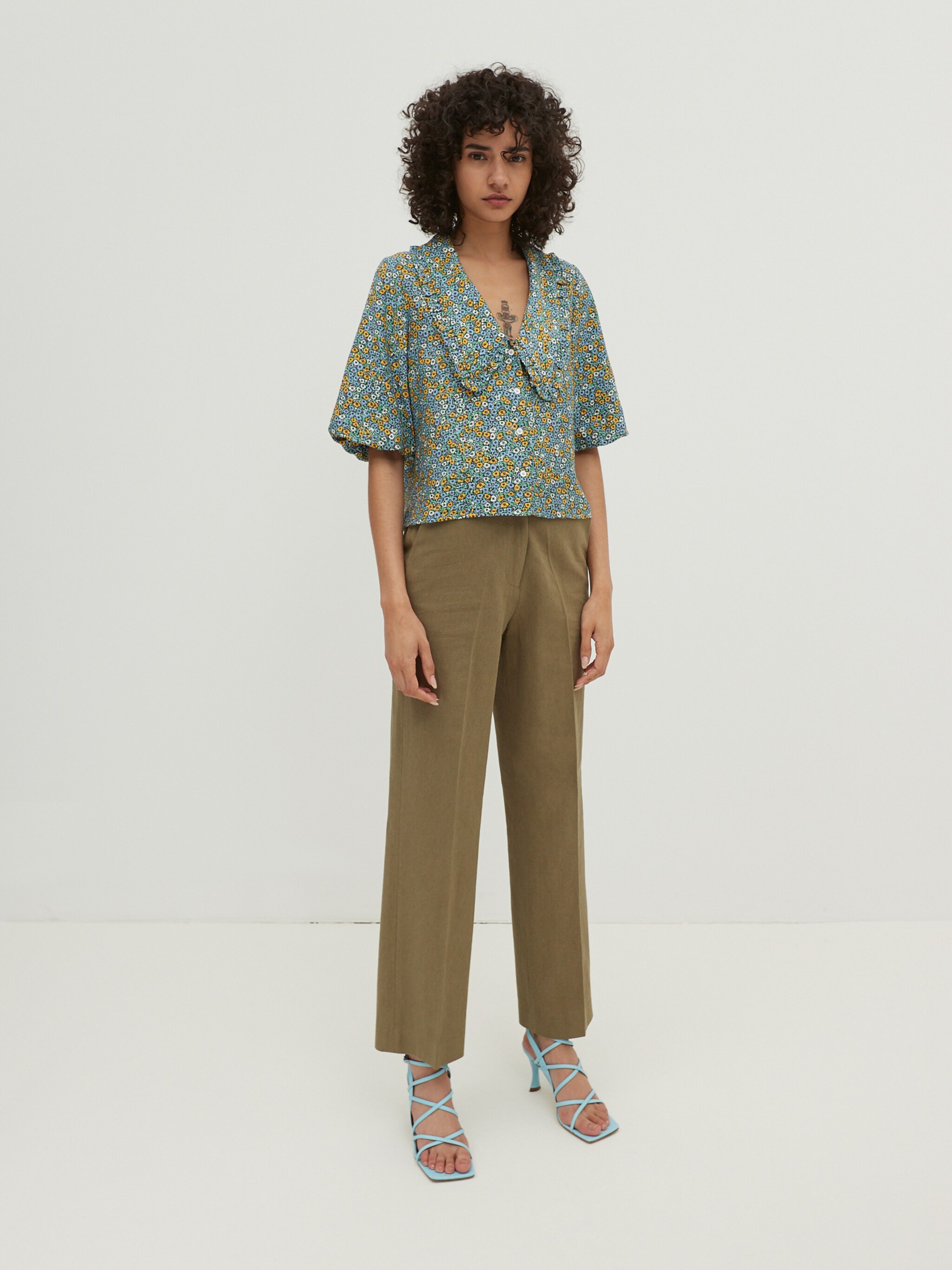 EDITED Producten Pantalon 'Leona' Olijfgroen