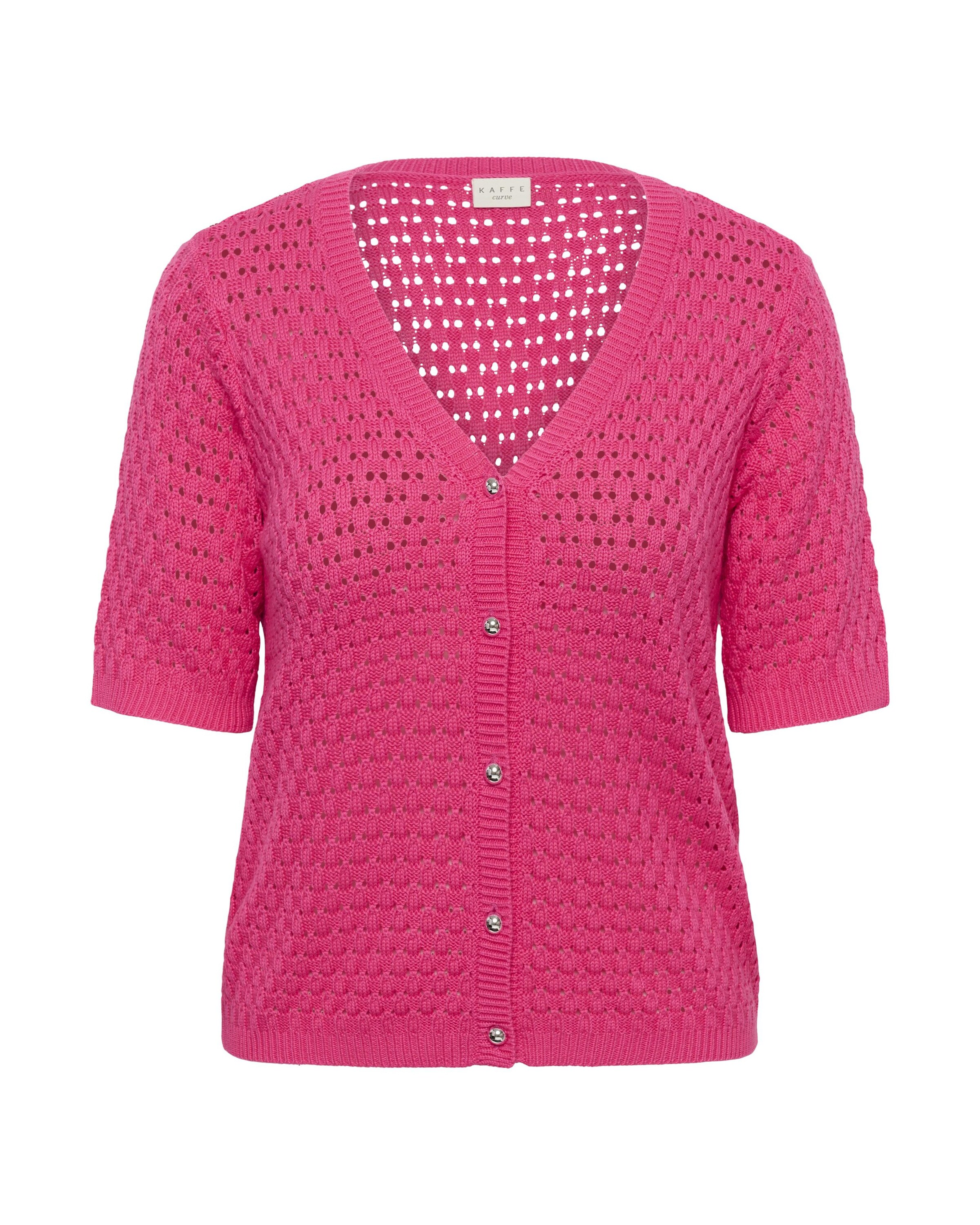 KAFFE CURVE - Casaco de malha 'KCSilje' em rosa: frente