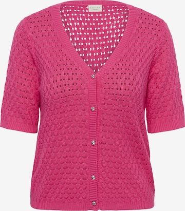 Cardigan 'KCSilje' KAFFE CURVE en rose : devant