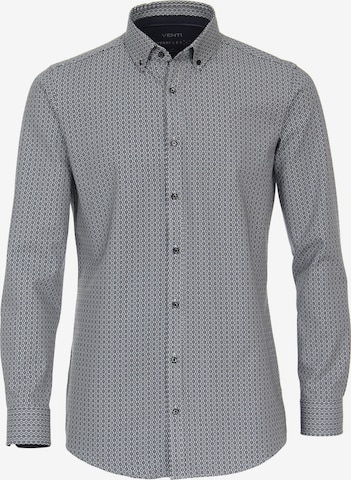 VENTI Slim fit Business Shirt in Grey: front