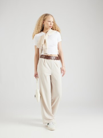 ONLY Regular Pleat-Front Pants 'SANIA' in Grey