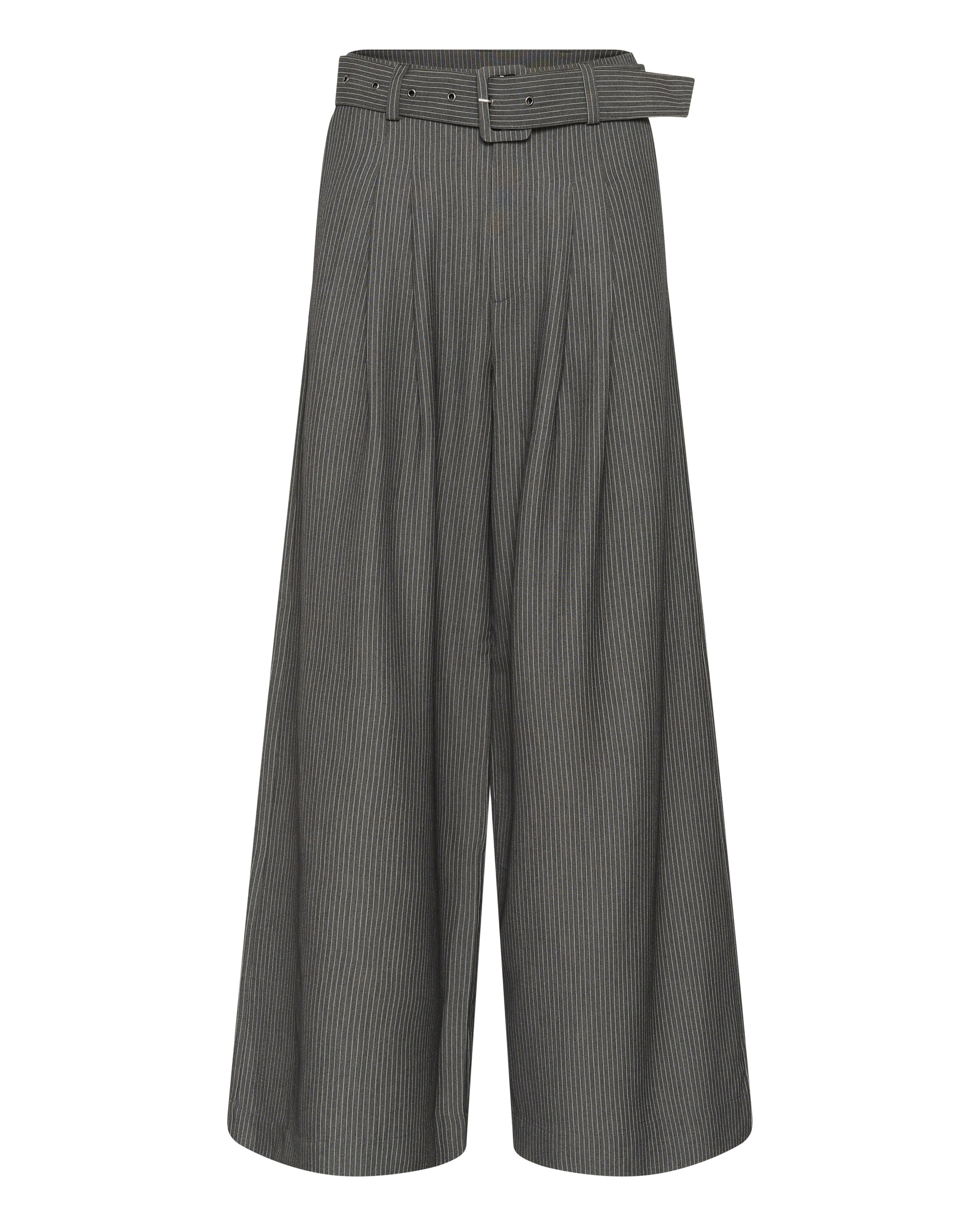 Wide Leg Pantalon à pince My Essential Wardrobe en gris : devant