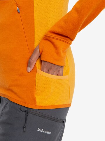 ICEBREAKER Athletic Sweatshirt 'Quantum ZoneKnit' in Orange