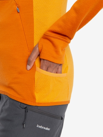 ICEBREAKER - Camiseta deportiva 'Quantum ZoneKnit' en naranja
