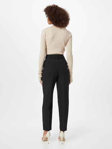 Warehouse Regular Trousers with creases in Black