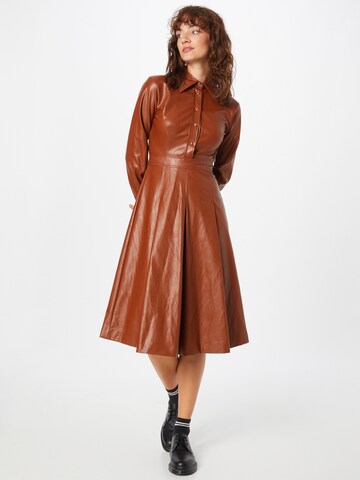 Sisley Shirt Dress in Brown