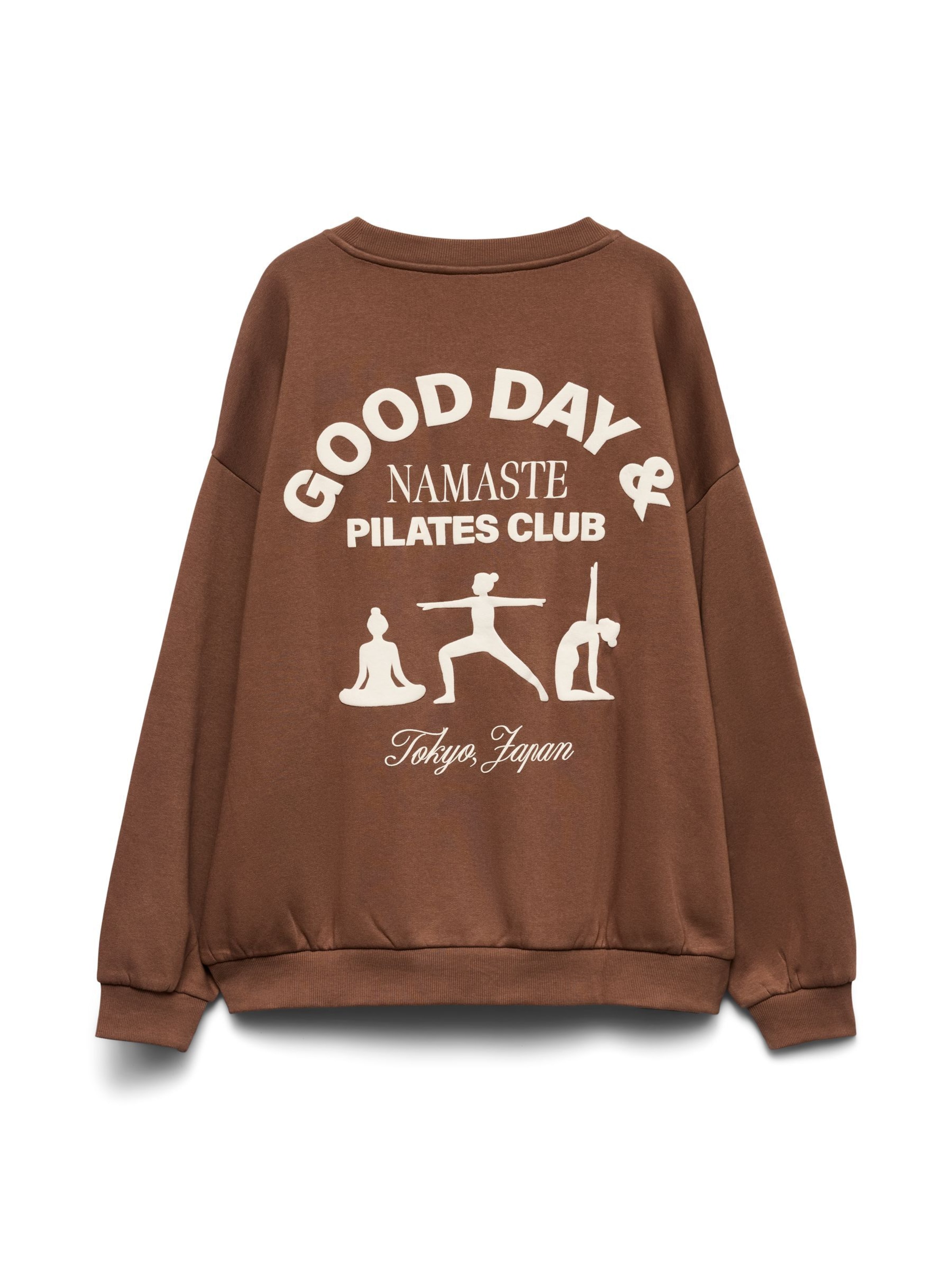 Sweat-shirt 'VMCAdine' Vero Moda Curve en marron