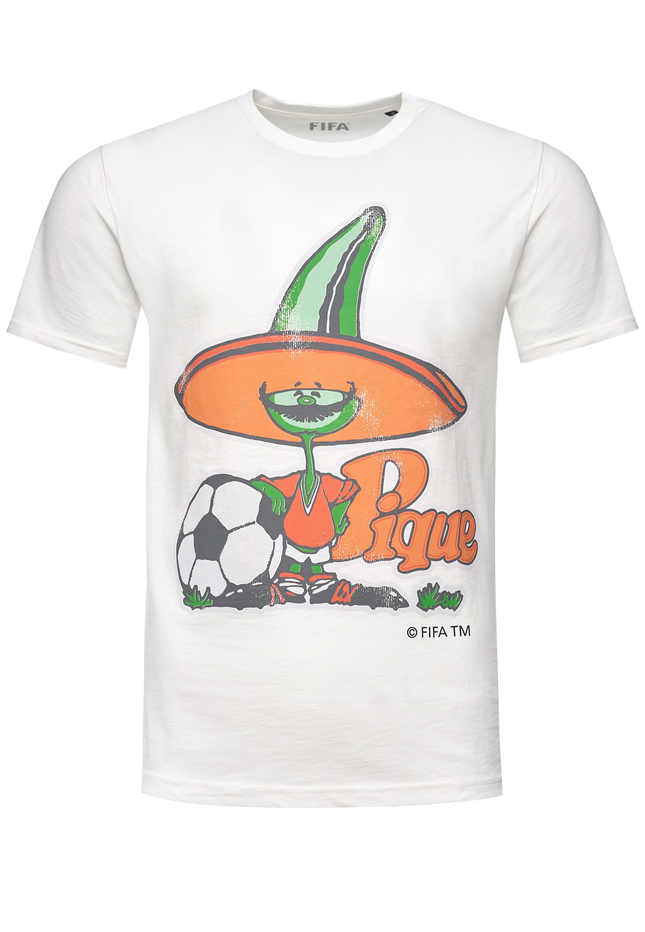 Recovered Shirt 'FIFA World Cup 1986' in Beige: front