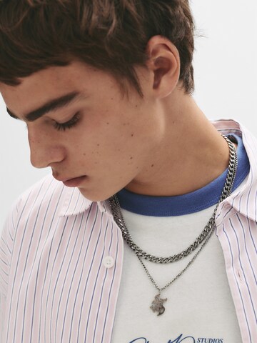 Pull&Bear Ketju 'STWD' värissä hopea: etupuoli