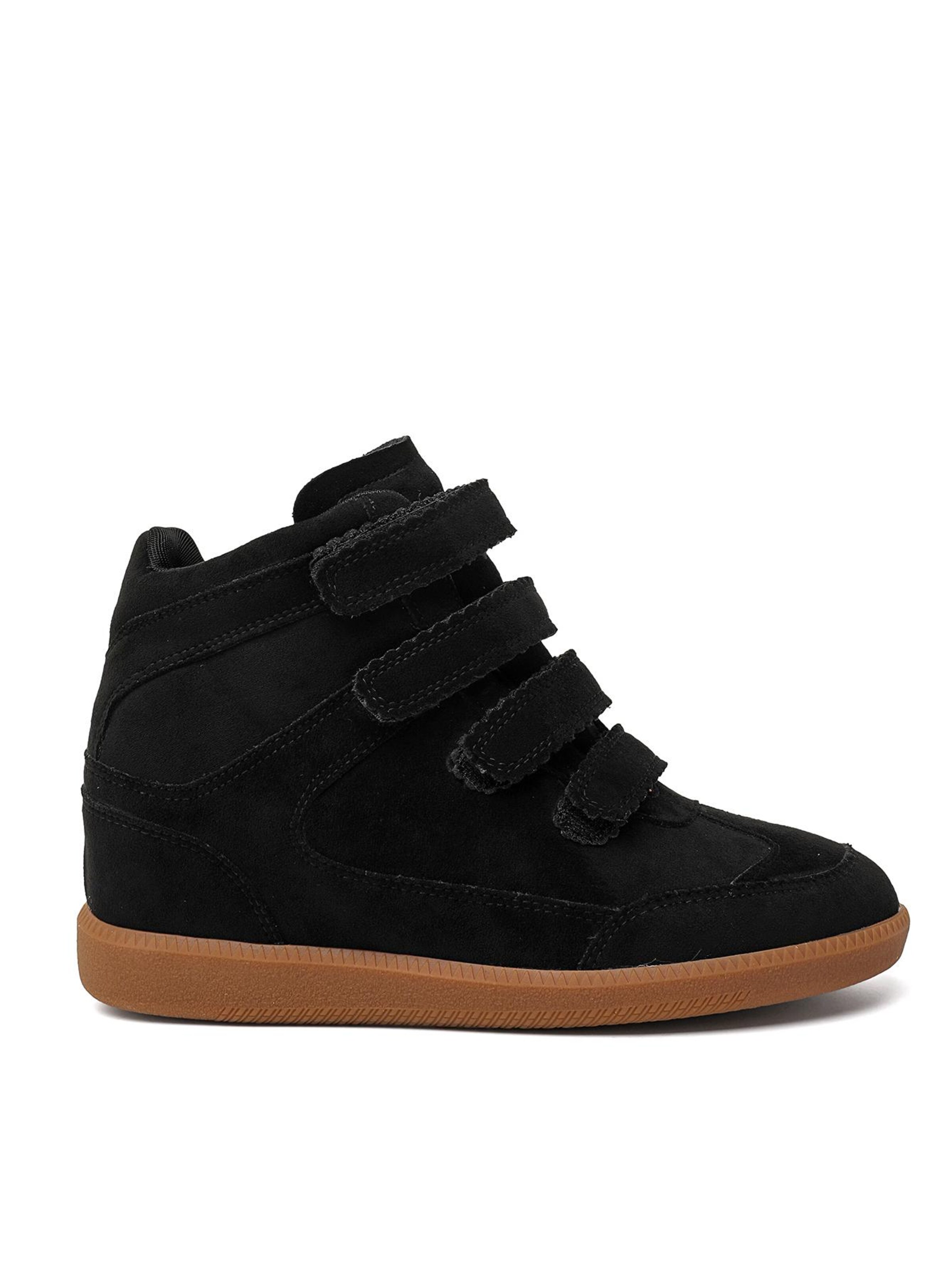 Baskets hautes VERA Collection en noir : devant