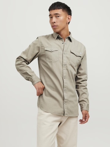 Regular fit Camicia 'Sheridan' di JACK & JONES in beige: frontale