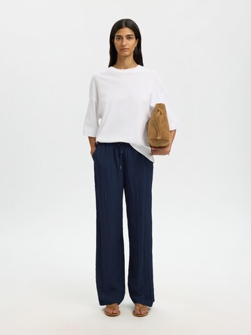 SELECTED Bő szár Nadrág 'SLFIONA' - kék