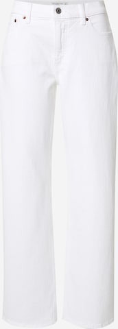 balta Abercrombie & Fitch Laisvas Džinsai: priekis