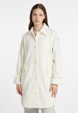 DreiMaster Vintage Between-Seasons Coat in White: front
