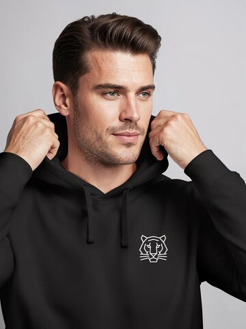 Neverless Sweatshirt 'Polygon Tiger' in Black