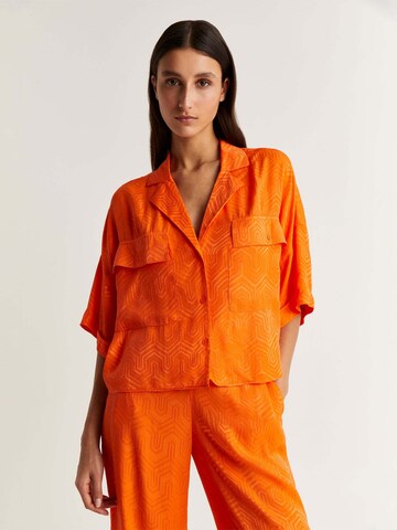 Scalpers Blouse in Oranje: voorkant