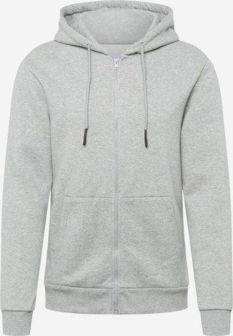 Only & Sons Regular fit Zip-Up Hoodie 'Ceres' in Grey: front