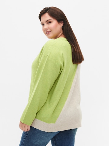 Zizzi Sweater 'SUNNY' in Green