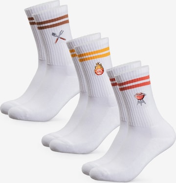 Occulto Socken 'Rio' in Weiß: Vorderseite