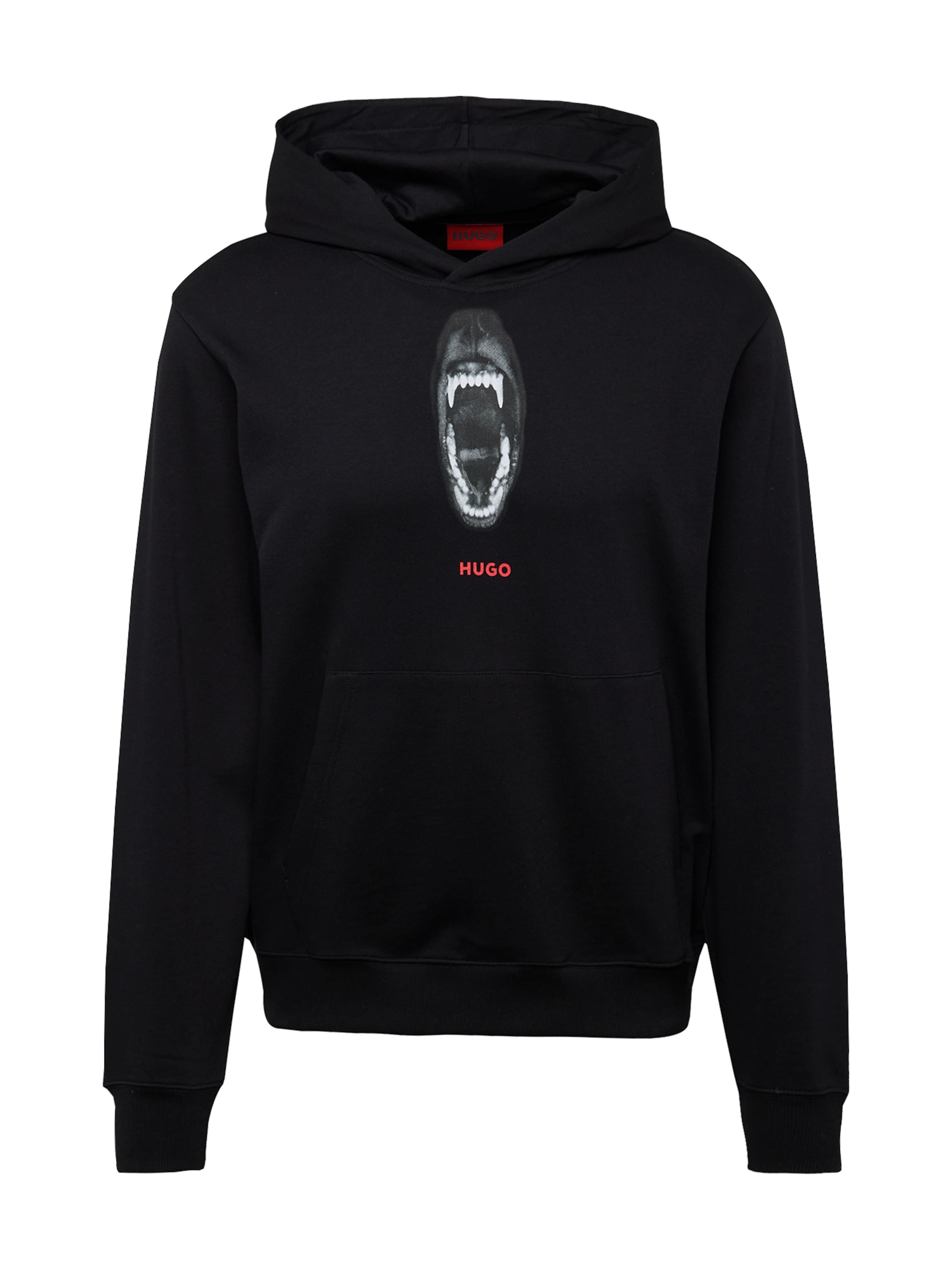 HUGO - Sudadera 'Dartchon' en negro: frente