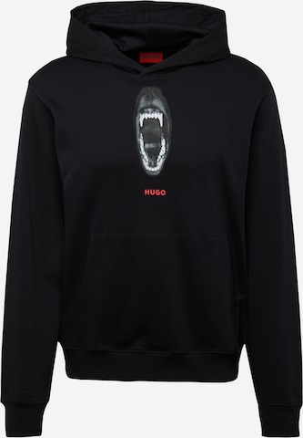 Bluză de molton 'Dartchon' de la HUGO pe negru: față