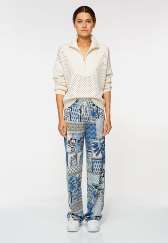 IVI collection Regular Strickhose 'Oriental Gardens' in Blau: Vorderseite